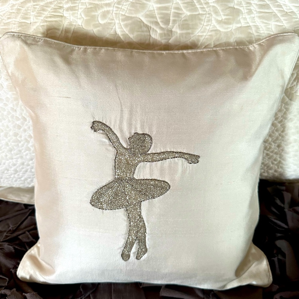Ballerina throw pillow.